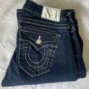 True Religion Twisted Seam Swarovski Crystal Jeans